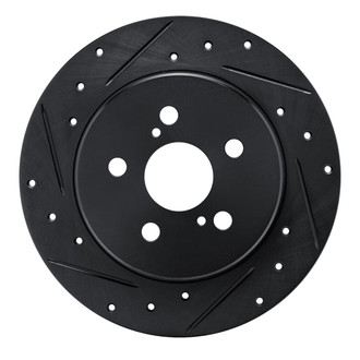 R1 Concepts® - eLINE™ Drilled and Slotted 1-Piece Rear Driver Side Brake Rotor