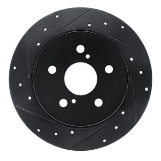 R1 Concepts® - eLINE™ Drilled and Slotted 1-Piece Rear Driver Side Brake Rotor