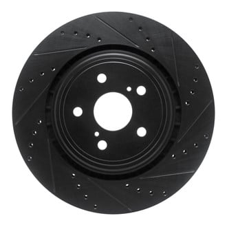 R1 Concepts® - eLINE™ Drilled and Slotted 1-Piece Front Passenger Side Brake Rotor