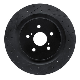 R1 Concepts® - eLINE™ Drilled and Slotted 1-Piece Rear Driver Side Brake Rotor