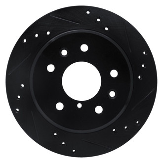 R1 Concepts® - eLINE™ Drilled and Slotted 1-Piece Rear Passenger Side Brake Rotor