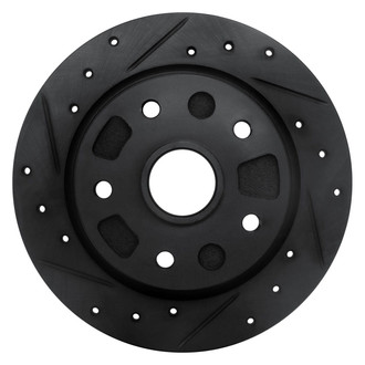 R1 Concepts® - eLINE™ Drilled and Slotted 1-Piece Rear Driver Side Brake Rotor