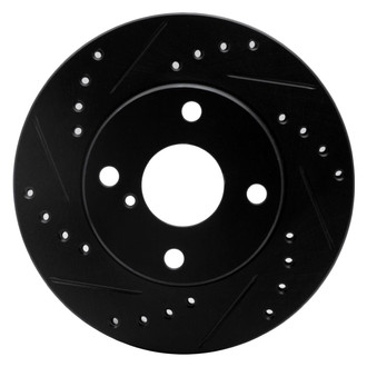 R1 Concepts® - eLINE™ Drilled and Slotted 1-Piece Front Driver Side Brake Rotor