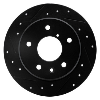 R1 Concepts® - eLINE™ Drilled and Slotted 1-Piece Rear Driver Side Brake Rotor