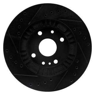 R1 Concepts® - eLINE™ Drilled and Slotted 1-Piece Front Passenger Side Brake Rotor