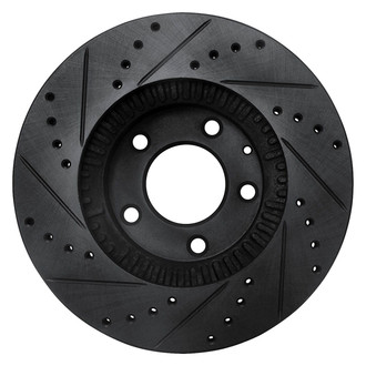 R1 Concepts® - eLINE™ Drilled and Slotted 1-Piece Front Passenger Side Brake Rotor