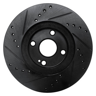 R1 Concepts® - eLINE™ Drilled and Slotted 1-Piece Front Passenger Side Brake Rotor