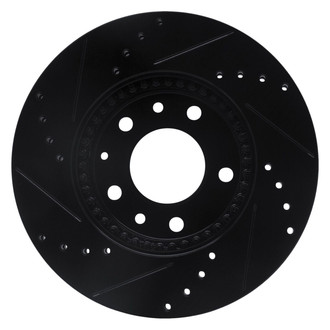 R1 Concepts® - eLINE™ Drilled and Slotted 1-Piece Front Passenger Side Brake Rotor