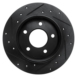 R1 Concepts® - eLINE™ Drilled and Slotted 1-Piece Rear Passenger Side Brake Rotor