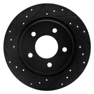 R1 Concepts® - eLINE™ Drilled and Slotted 1-Piece Rear Driver Side Brake Rotor