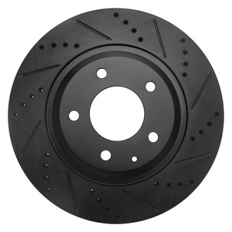 R1 Concepts® - eLINE™ Drilled and Slotted 1-Piece Rear Passenger Side Brake Rotor