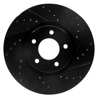 R1 Concepts® - eLINE™ Drilled and Slotted 1-Piece Front Passenger Side Brake Rotor