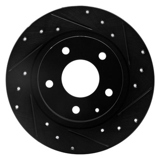 R1 Concepts® - eLINE™ Drilled and Slotted 1-Piece Rear Passenger Side Brake Rotor