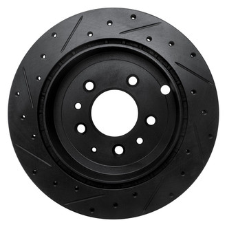 R1 Concepts® - eLINE™ Drilled and Slotted 1-Piece Rear Passenger Side Brake Rotor