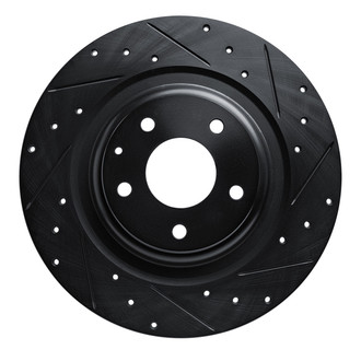 R1 Concepts® - eLINE™ Drilled and Slotted 1-Piece Rear Passenger Side Brake Rotor