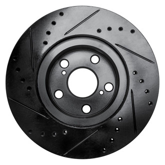 R1 Concepts® - eLINE™ Drilled and Slotted 1-Piece Front Passenger Side Brake Rotor