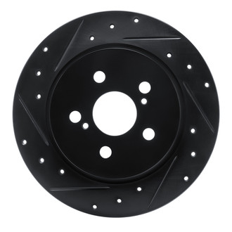 R1 Concepts® - eLINE™ Drilled and Slotted 1-Piece Rear Driver Side Brake Rotor