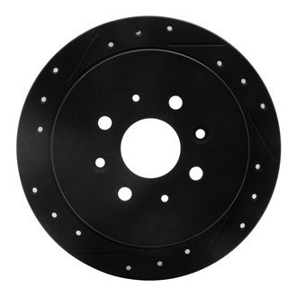 R1 Concepts® - eLINE™ Drilled and Slotted 1-Piece Rear Driver Side Brake Rotor