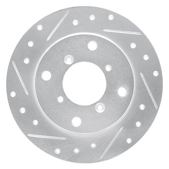 R1 Concepts® - eLINE™ Drilled and Slotted 1-Piece Rear Driver Side Brake Rotor