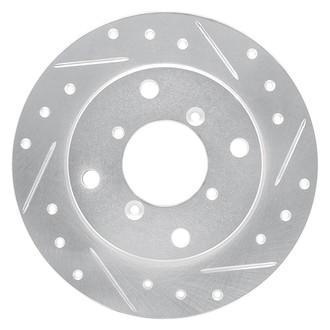 R1 Concepts® - eLINE™ Drilled and Slotted 1-Piece Rear Passenger Side Brake Rotor