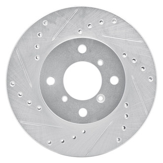 R1 Concepts® - eLINE™ Drilled and Slotted 1-Piece Front Driver Side Brake Rotor