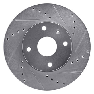 R1 Concepts® - eLINE™ Drilled and Slotted 1-Piece Front Passenger Side Brake Rotor