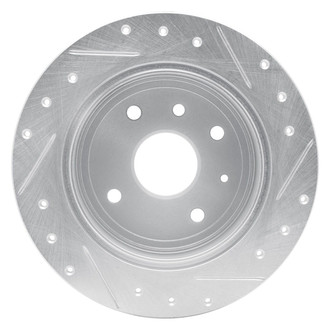 R1 Concepts® - eLINE™ Drilled and Slotted 1-Piece Rear Driver Side Brake Rotor