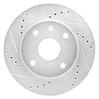 R1 Concepts® - eLINE™ Drilled and Slotted 1-Piece Front Driver Side Brake Rotor