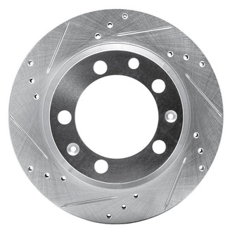 R1 Concepts® - eLINE™ Drilled and Slotted 1-Piece Rear Driver Side Brake Rotor