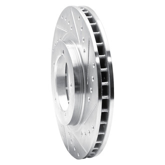 R1 Concepts® - eLINE™ Drilled and Slotted 1-Piece Front Passenger Side Brake Rotor