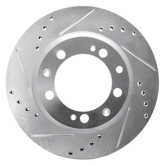 R1 Concepts® - eLINE™ Drilled and Slotted 1-Piece Rear Driver Side Brake Rotor