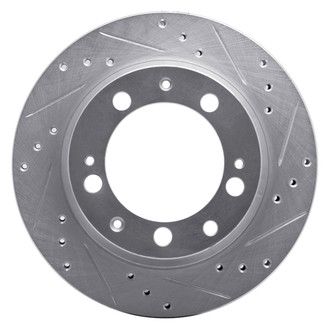 R1 Concepts® - eLINE™ Drilled and Slotted 1-Piece Rear Passenger Side Brake Rotor