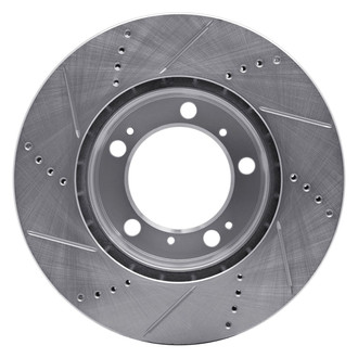 R1 Concepts® - eLINE™ Drilled and Slotted 1-Piece Front Passenger Side Brake Rotor