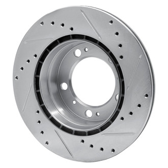 R1 Concepts® - eLINE™ Drilled and Slotted 1-Piece Rear Driver Side Brake Rotor