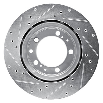 R1 Concepts® - eLINE™ Drilled and Slotted 1-Piece Rear Driver Side Brake Rotor