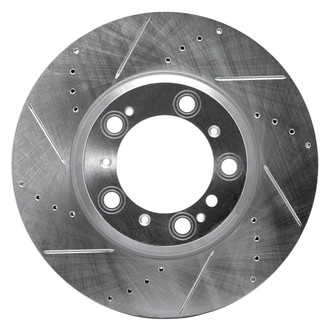 R1 Concepts® - eLINE™ Drilled and Slotted 1-Piece Rear Driver Side Brake Rotor