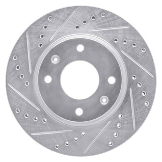 R1 Concepts® - eLINE™ Drilled and Slotted 1-Piece Front Driver Side Brake Rotor