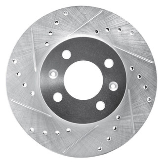 R1 Concepts® - eLINE™ Drilled and Slotted 1-Piece Front Driver Side Brake Rotor