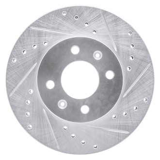 R1 Concepts® - eLINE™ Drilled and Slotted 1-Piece Front Passenger Side Brake Rotor