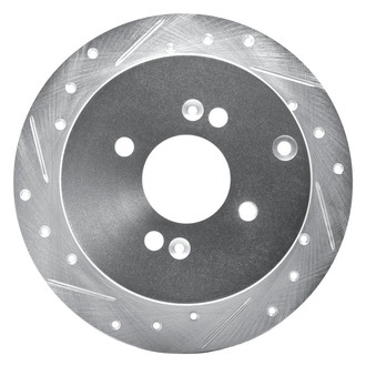 R1 Concepts® - eLINE™ Drilled and Slotted 1-Piece Rear Driver Side Brake Rotor