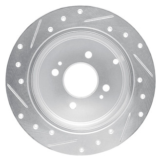 R1 Concepts® - eLINE™ Drilled and Slotted 1-Piece Rear Passenger Side Brake Rotor