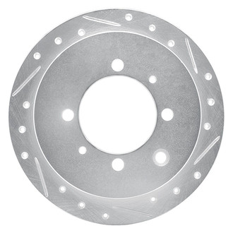 R1 Concepts® - eLINE™ Drilled and Slotted 1-Piece Rear Passenger Side Brake Rotor