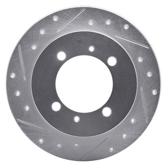 R1 Concepts® - eLINE™ Drilled and Slotted 1-Piece Rear Driver Side Brake Rotor