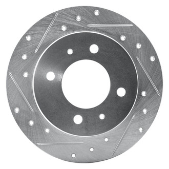 R1 Concepts® - eLINE™ Drilled and Slotted 1-Piece Rear Driver Side Brake Rotor