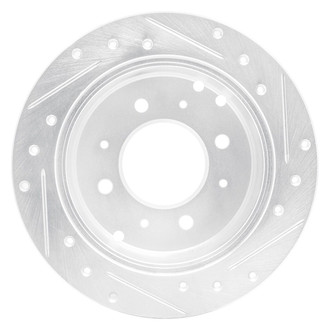 R1 Concepts® - eLINE™ Drilled and Slotted 1-Piece Rear Driver Side Brake Rotor