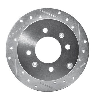 R1 Concepts® - eLINE™ Drilled and Slotted 1-Piece Rear Passenger Side Brake Rotor