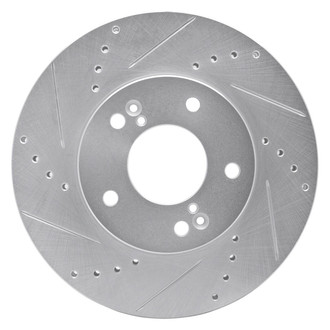 R1 Concepts® - eLINE™ Drilled and Slotted 1-Piece Front Driver Side Brake Rotor