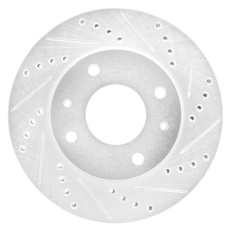 R1 Concepts® - eLINE™ Drilled and Slotted 1-Piece Front Passenger Side Brake Rotor