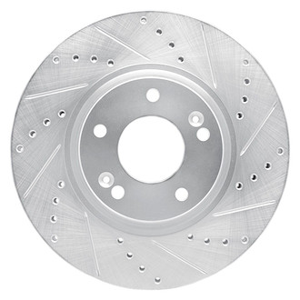 R1 Concepts® - eLINE™ Drilled and Slotted 1-Piece Front Passenger Side Brake Rotor