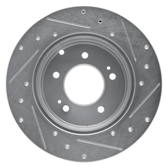 R1 Concepts® - eLINE™ Drilled and Slotted 1-Piece Rear Driver Side Brake Rotor